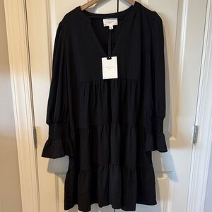 Pomander Place Black Tiered Dress